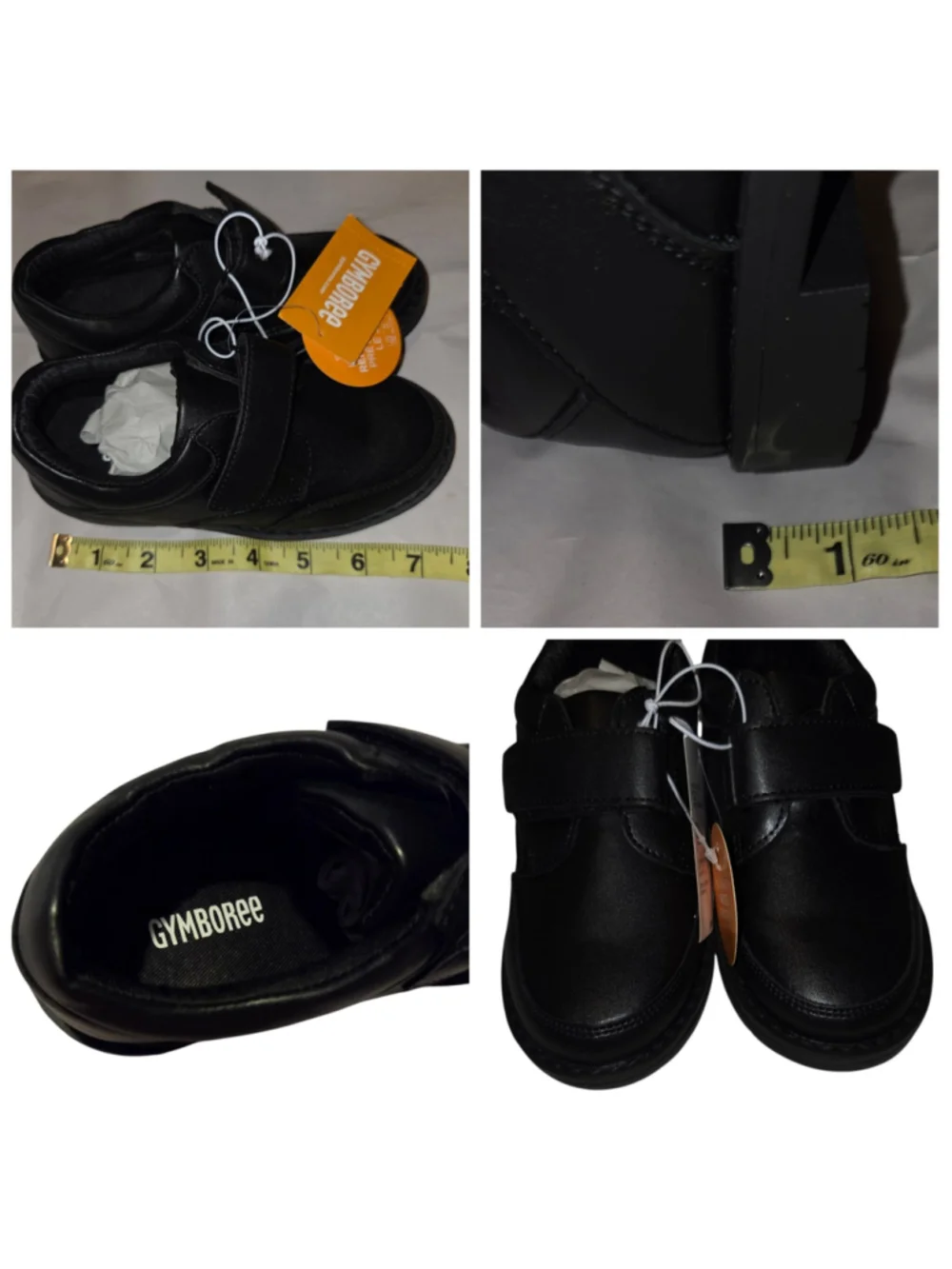 Gymboree Boys Black Dress Shoes Size 12 Toddler New